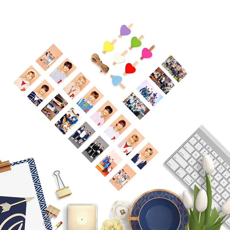 20 шт./компл. модные детские наклейки для фотостудии Sticky Photocard плакат модные вентиляторы подарок