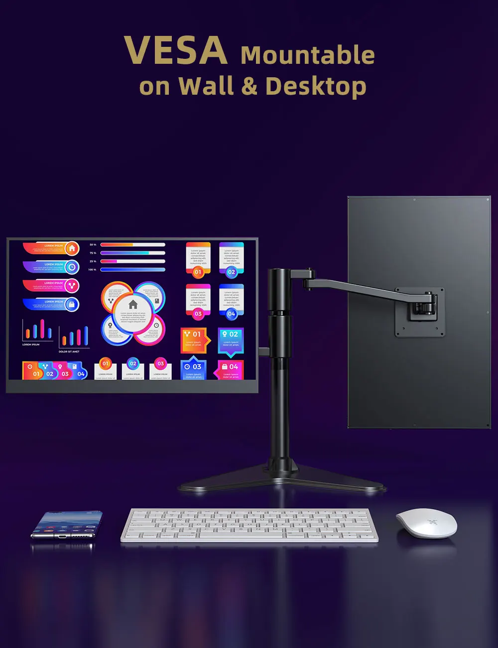 UPERFECT ޴ , Ӹ IPS HDR, ũ ɾ, USB C ̹ ÷, VESA  Ÿ C  ̴ HDMI ũ, 17.3 ġ