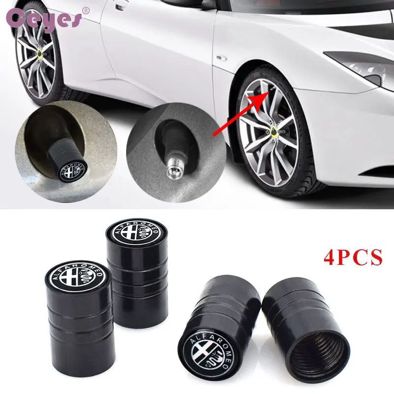 

Ceyes Car Styling Valves Caps Case For Alfa Romeo Mito 147 156 159 166 Car-Styling Auto Wheel Tyre Tire Stem Air Covers 4pcs/lot