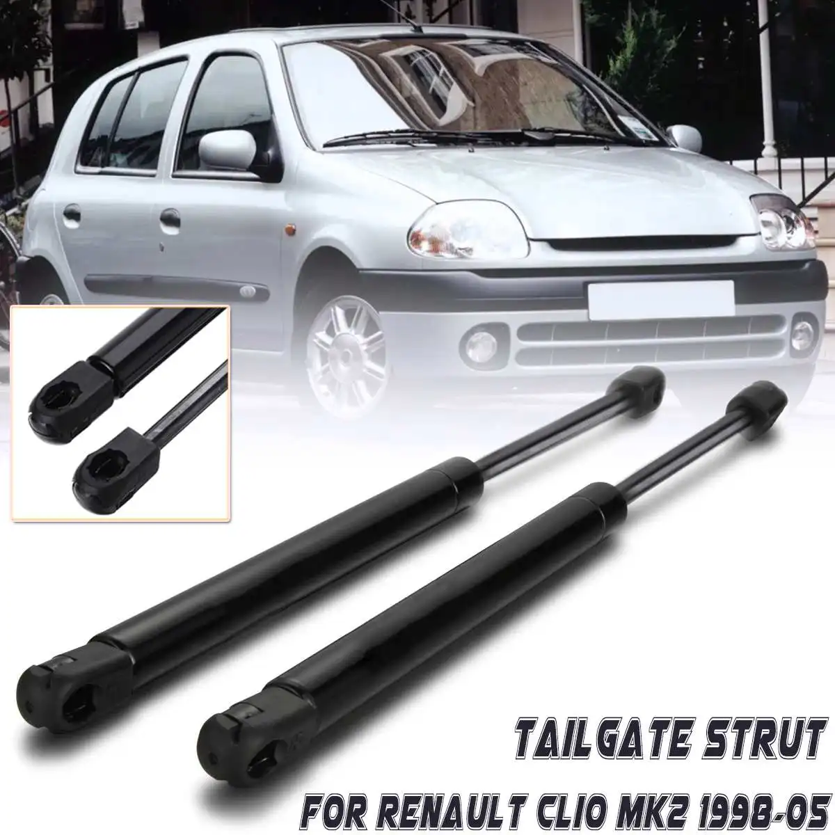 2x Tailgate Boot Gas Springs Struts for Renault Clio III Box