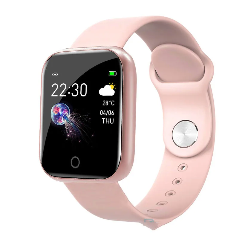 Новая мода Смарт-браслет Для женщин Для мужчин Smartband для Android браслет IOS смарт-браслет Фитнес трекер силиконовой лентой смарт-браслет - Цвет: I5-Pink
