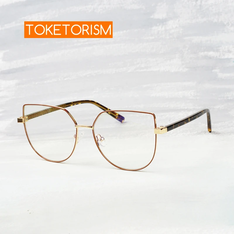 Toketorism Trendy Blue Light Blocking Glasses Computer Eyewear Montatura Per Occhiali Da Vista Femminile