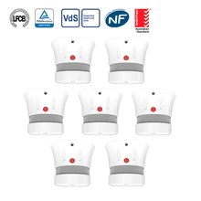 CPVan детектор дыма пожарная сигнализация дымовой датчик сигнализации для курения огонь 7 шт/лот пожарный извещатель CE EN14604 Listed 5 yr пожарная сигнализация для домашней безопасности