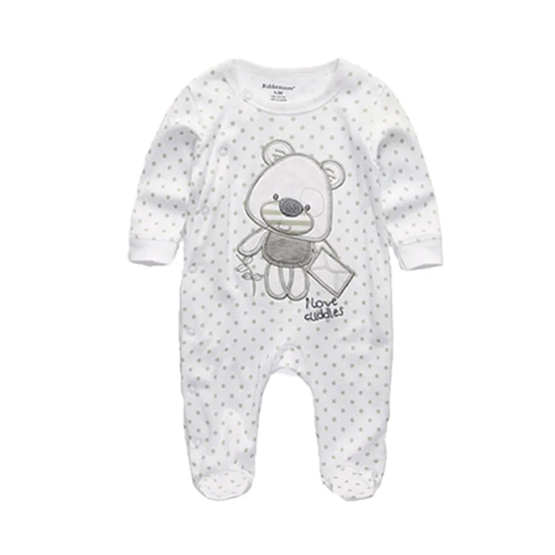 Roupa de bebes/комбинезон с длинными рукавами для новорожденных мальчиков и девочек; хлопковые пижамы; Комбинезоны для детей от 0 до 12 месяцев; одежда для малышей - Цвет: RFL1021