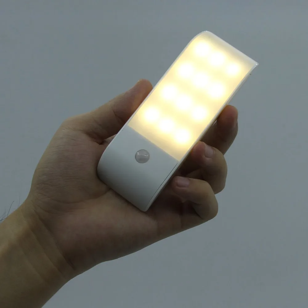 12 SMD светодиодный датчик света супер яркий Автомобильный багажник свет шкаф свет книжные шкафы отель лампа домашняя Ночная лампа автомобиль-Стайлинг Горячий