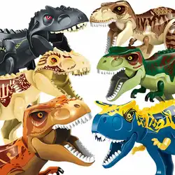 Сборные строительные блоки блочные фигурки динозавров животных мир птерозавры Трицератопс кирпичные модели игрушки для детей Подарки
