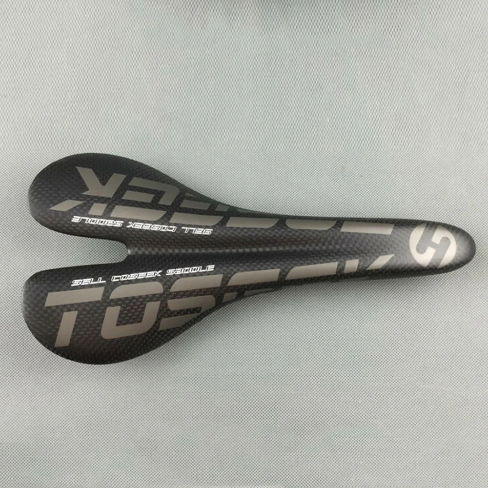 Тонкое мастерство TOSEEK MTB седло для горного велосипеда из углеродного волокна для езды на велосипеде, шоссейное Велосипедное Сиденье 135 мм твердое и прочное