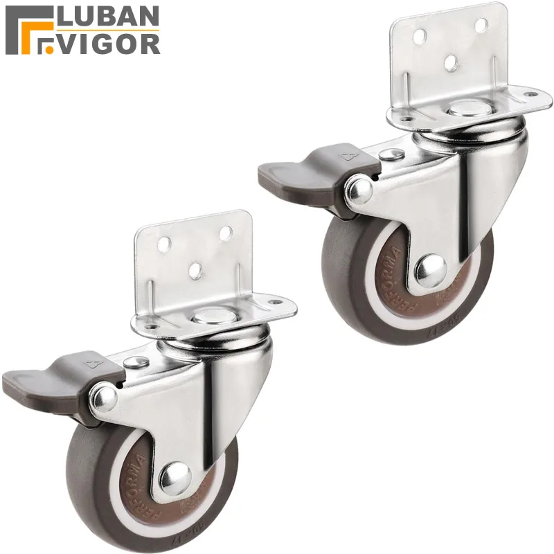 Silent Casters,Casters for Furniture 4 Pieces 1-inch Directional Casters with Mounting Screws Flower Stands Small Coffee Tables Bedside Tables