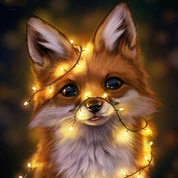 

Fox 5d DIY Diamond Painting Full square Fox Animals Picture Embroidery Pattern Home Decor Cross Stitch DIY Dimond Painting Full