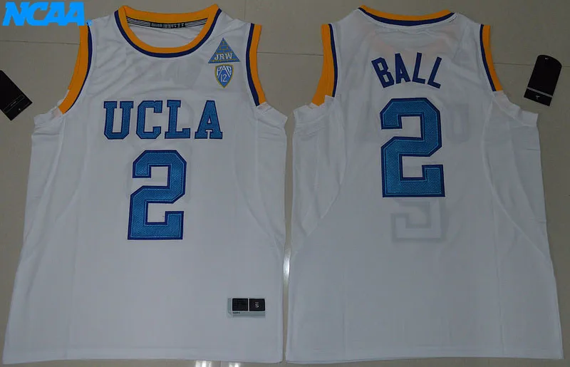 Новое поступление высокое качество UCLA Lonzo мяч#2 футболка колледжа Джерси S-XXXL