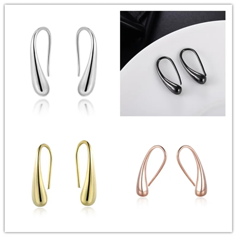 Ear Clip Earrings Clip Earrings Fashion Earrings Water Drop Shape Woman Earrings for Wedding Party Gift Jewelry