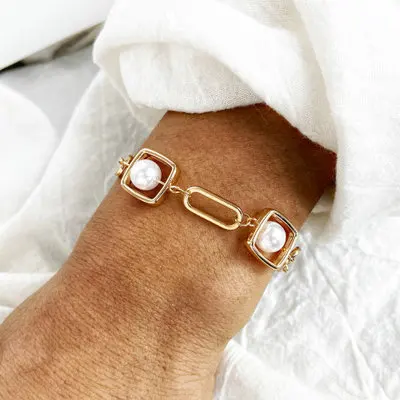 16 Мода сердце жемчуг звезда панк Золотая цепь Braclet Ретро хип-хоп панк стиль браслеты для женщин мужчин кулон с портретом ювелирные изделия Новинка - Окраска металла: 16