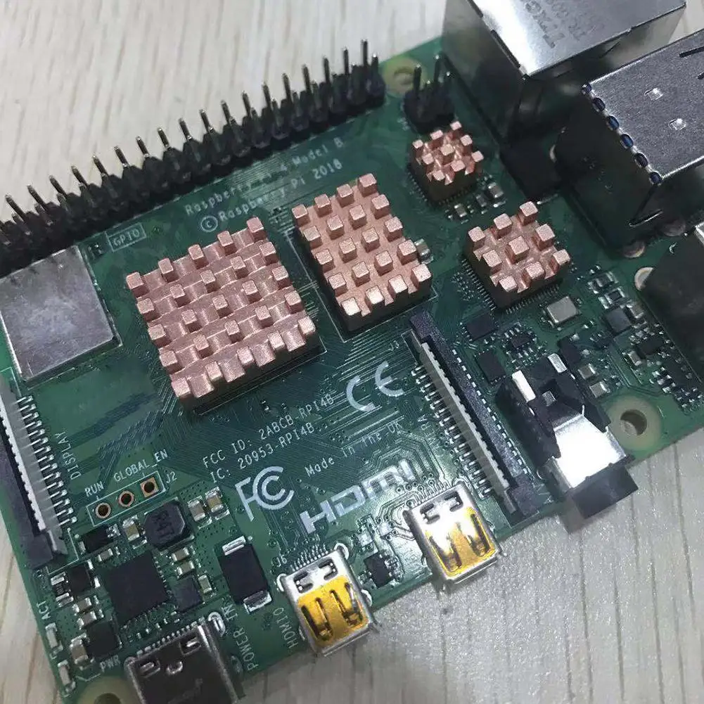 4 шт. теплоотвод медь охлаждающая подставка радиатор кулер для Raspberry Pi 4 Модель B 1 г 2G 4 г