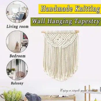 

Macrame Woven Wall Hanging Tapestry Bohemian Home Geometric Art Decor Beautiful Apartment Dorm Room Decoration