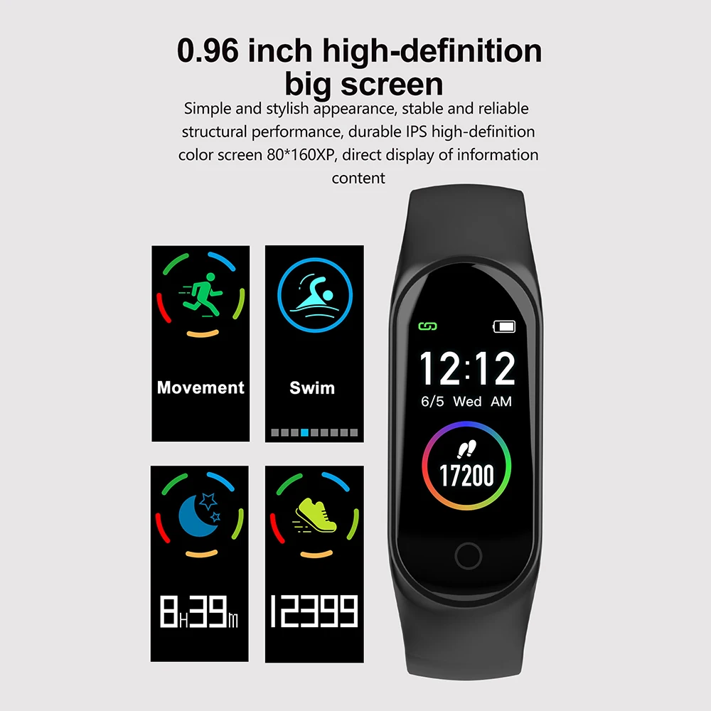 COLMI M4S Smart Bracelet Color-screen IP67 Fitness Tracker blood pressure Heart Rate Monitor Smart  - 32913604762