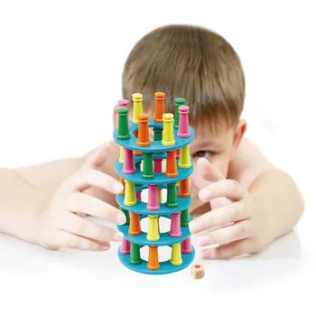 

3D Leaning Tower Music Blocks High Pile Toys Leaning Interesting Stack Children's Learning & Educational Toys Balance Beam