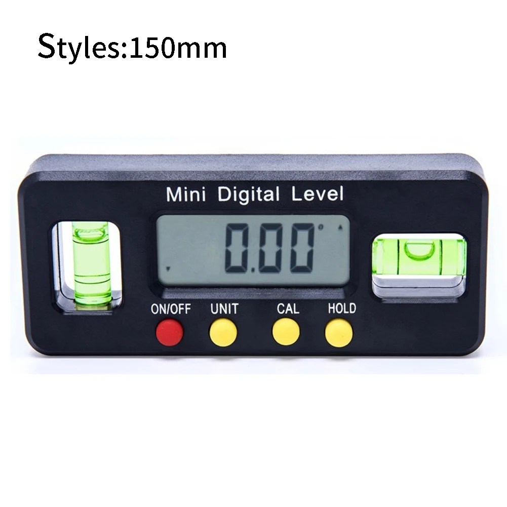 

360 Degree Measuring Electronic Level Box Digital Protractor Mini Practical Angle Gauge Magnetic Black ABS Tool Inclinometer