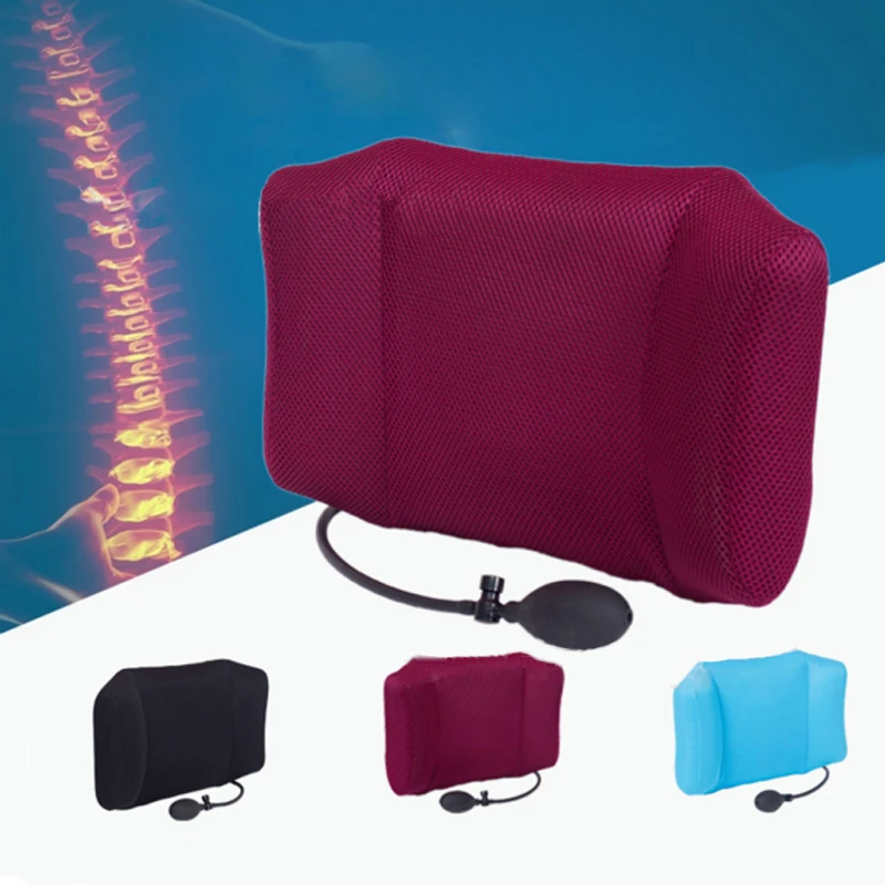  1Pcs BYEPAIN Portable Inflatable Lumbar Support Cushion/ Massage Pillow for Travel Office Car Campi