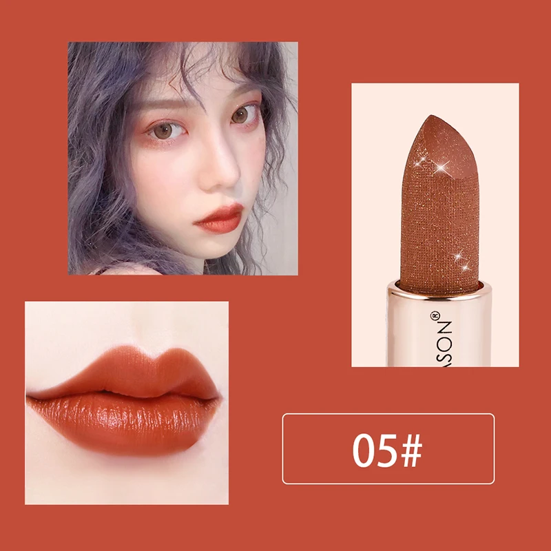 05 Bullet Shaped Lipstick Waterproof Non-Stick Cup Long Lasting Colorfast Matte Lipstick - Цвет: 05