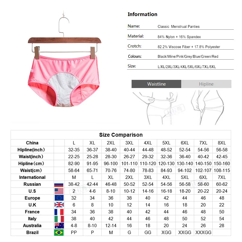DULASI 3pcs Leak Proof Menstrual Panties Physiological Pants Women Underwear Period Cotton Waterproof  Briefs