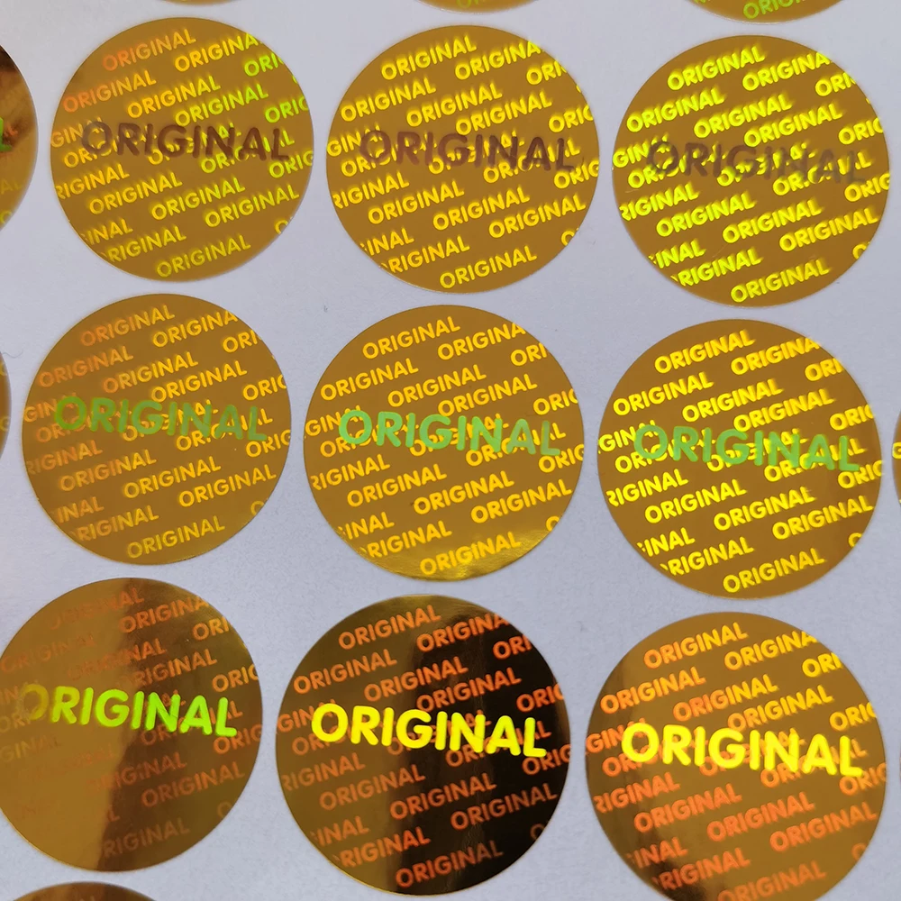 20mm Round Holographic Original Tamper-Proof Security Labels, Laser Warranty Disposable Stickers, Customized Logo Design