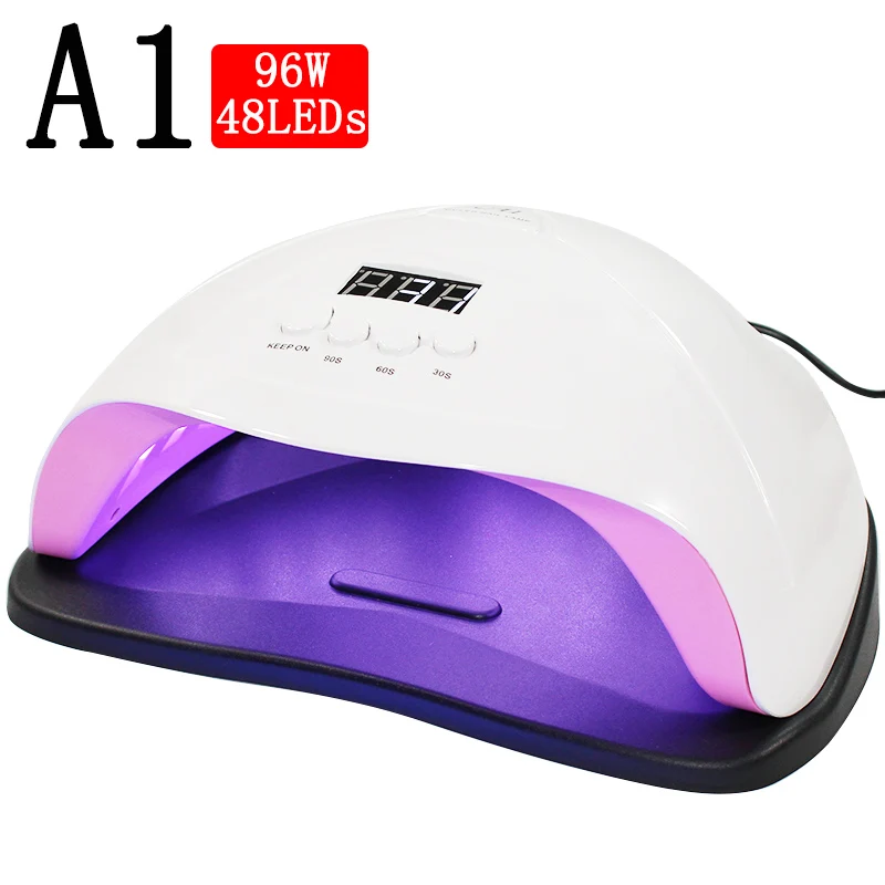 

96W UV LED Nail Lamp with 48 Pcs LEDs For Manicure Gel Nail Dryer Nail Polish Lamp 30s/60s/90s Auto Sensor Manicure Tools