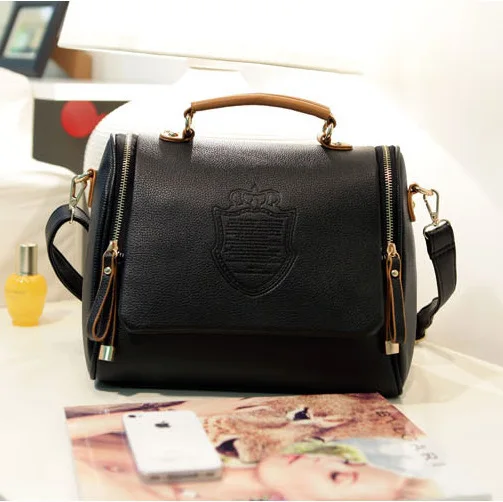 

2018 New Style WOMEN'S Bag Korean-style England Double Pull Crown Bag Fashion Handbag Crossbody Bag