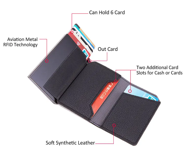 Углеродное волокно Rfid держатель для карт мужские кошельки сумка для денег мужской черный короткий кошелек маленький кожаный тонкий кошелек тонкий мини волшебный кошелек
