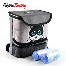 Автомобильный мусорный бак, автомобильный органайзер, сумка для хранения, автомобильный мусорный контейнер, держатель с рисунком хаски, автомобильные аксессуары, водонепроницаемый