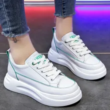 Женская обувь; обувь на плоской подошве; обувь на платформе для любителей ходьбы; Женская однотонная спортивная обувь на плоской подошве со шнуровкой и круглым носком; Z1-21