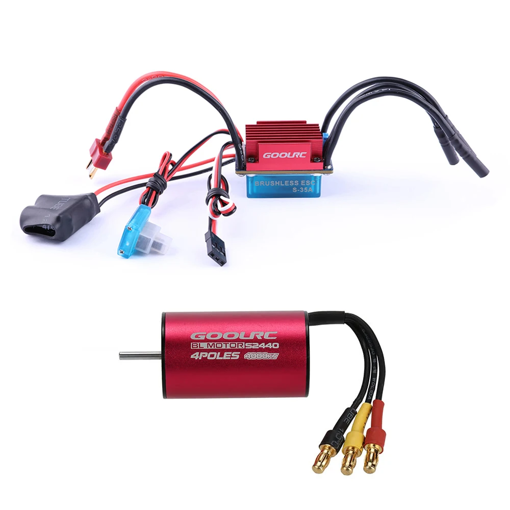 

Original GoolRC S2440 4000KV Sensorless Brushless Motor and 35A Brushless ESC Combo Set for 1/14 1/16 RC Car Truck