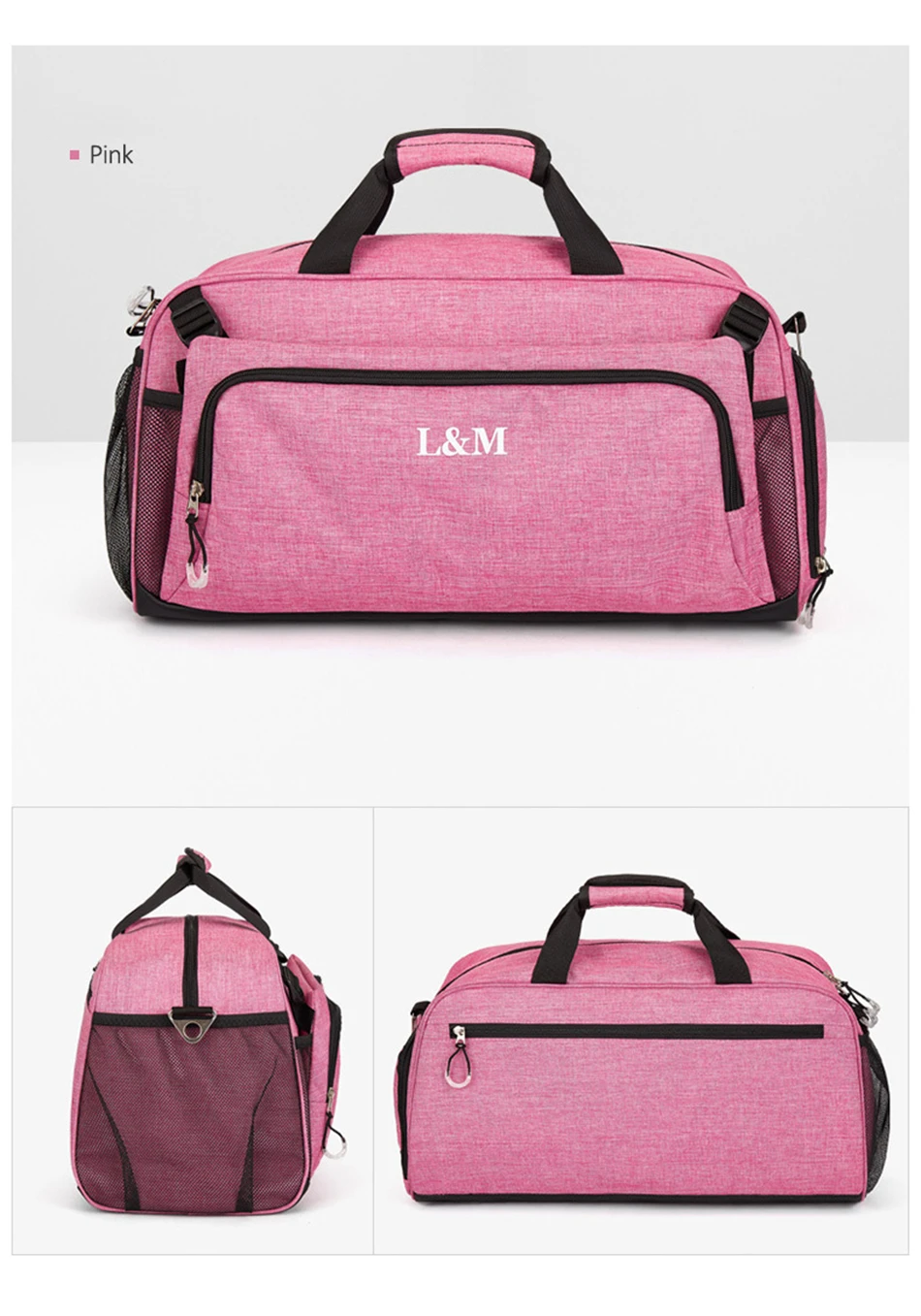 Racket Fitness Sport Gym Bag Men Women Outdoor Training Yoga Travel Handbag Oxford Waterproof Dry Wet Shoulder Bags Shoes Pocket