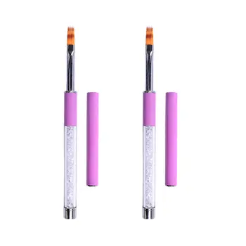 

2PCS Nail Pen Brush Serrated Powder Rod White Diamond Manicure Pen Special Shape Nail Painting Pen Manicure Art Tool