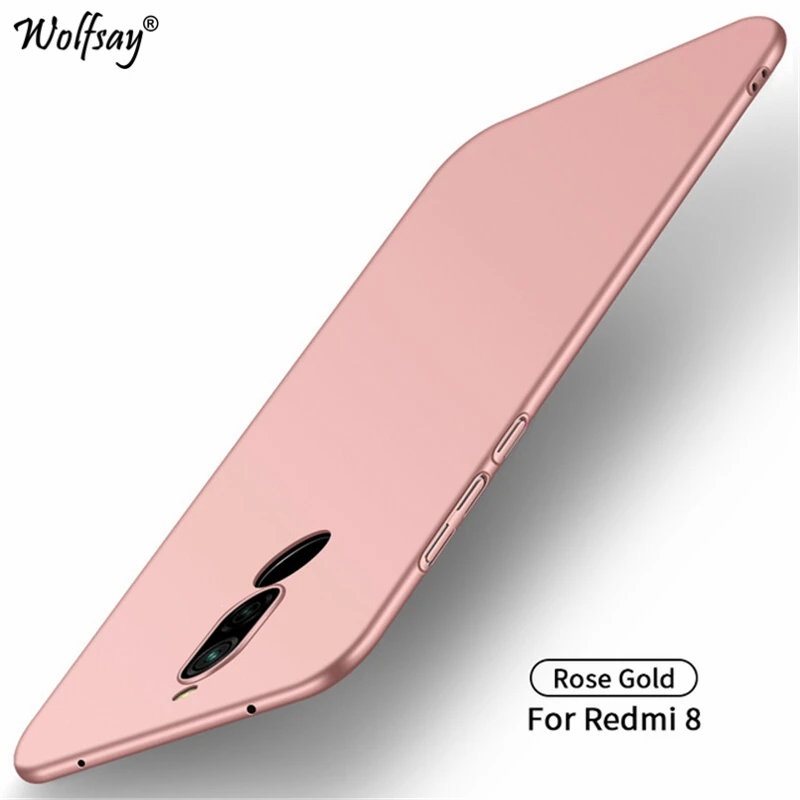 RoseGold Для Xiaomi Redmi 8 чехол Роскошный ультра гладкий тонкий жесткий чехол для телефона для Xiaomi Redmi 8 защитный чехол для Xiaomi Redmi 8 - Цвет: RoseGold