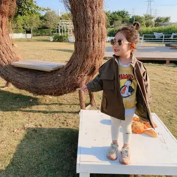 

2020 New Arrival Girls Cotton Coat Spring Full Sleeve Fashion Girls Jacket 2-7 Years PO405