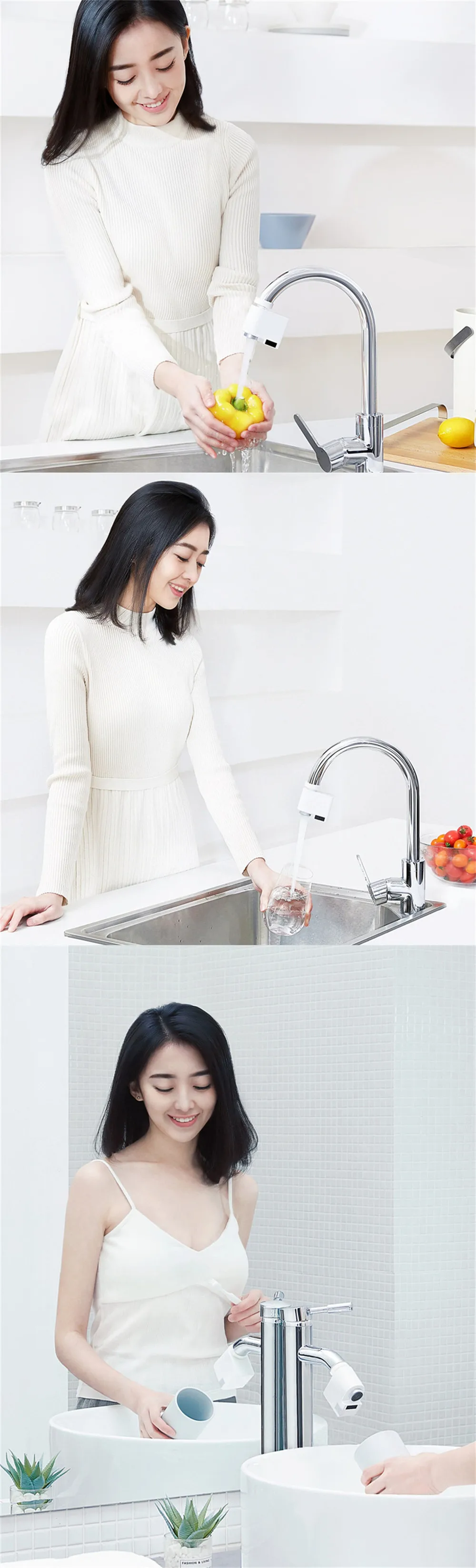 Xiaomi ZJ Automatic Sense Infrared Induction Water Saving Device Intelligent induction For Kitchen Bathroom Sink Faucet Water (2)