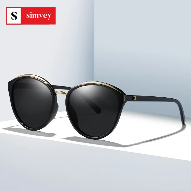 Женские солнцезащитные очки Simvey Ретро стиль поляризационные UV400 2019 | Аксессуары