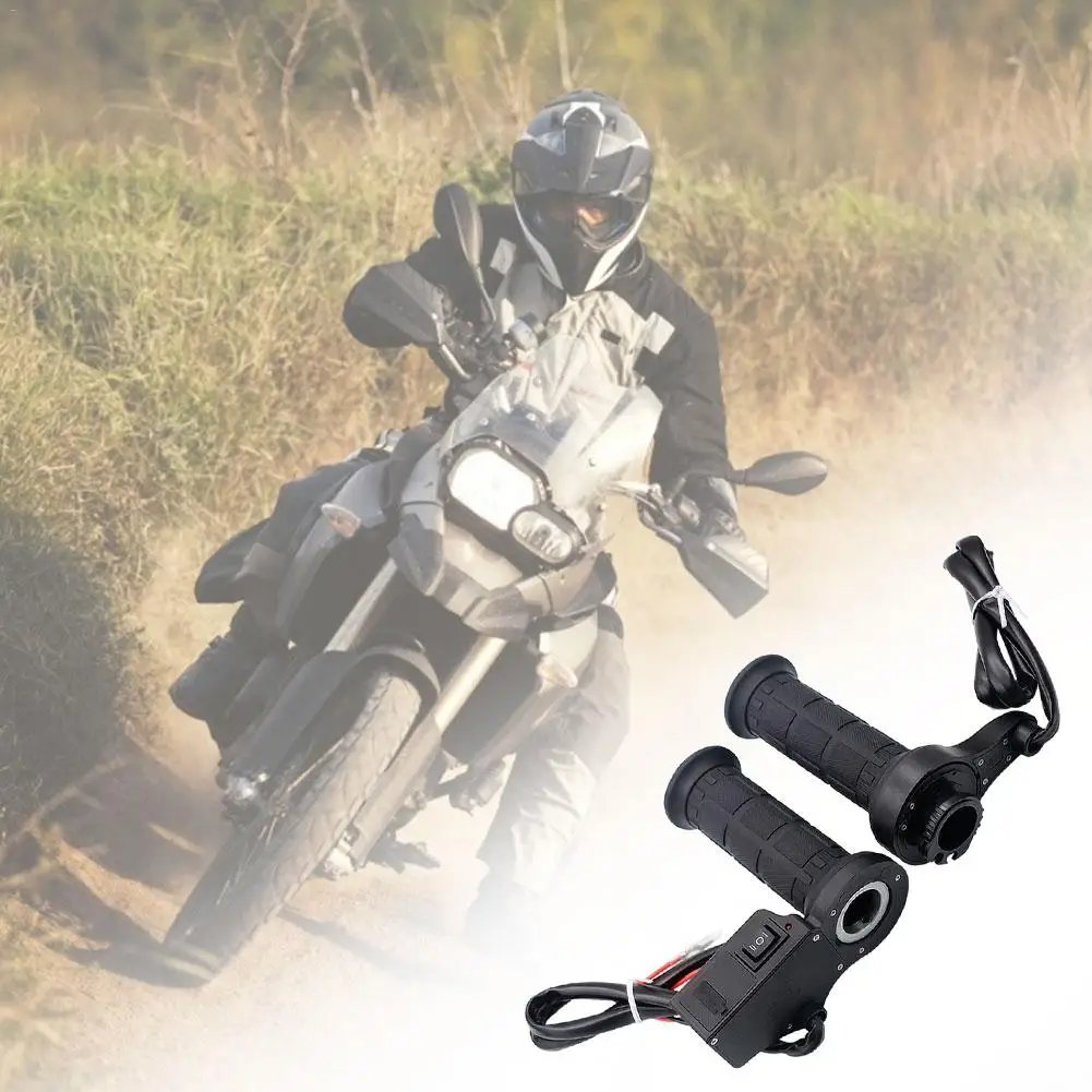 Мотоцикл с электрической ручкой зима 12 в модифицированный с переключателем цифровой дисплей руль регулируемый высокая и низкая температура