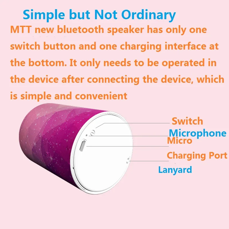 LEORY 808 мини USB беспроводной динамик Bluetooth 5,0 Саундбар TWS соединенный Открытый Портативный объемный