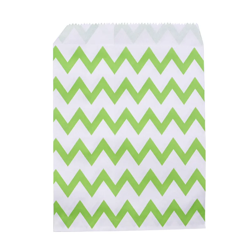 25/50pcs 18*13cm Kraft Paper Bags Wave Stripe Dot Gift Bag for Wedding Birthday Candy Snack Bag Festival Party Wrapping Supplies - Цвет: DB06