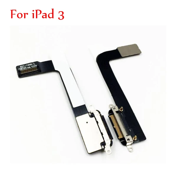 Зарядный порт док-станция USB разъем гибкий кабель для iPad 2/3/4 5 Air 2 6 Mini 1 2 3 4 ленты запасные части-в мобильном телефоне - Цвет: for ipad 3 black