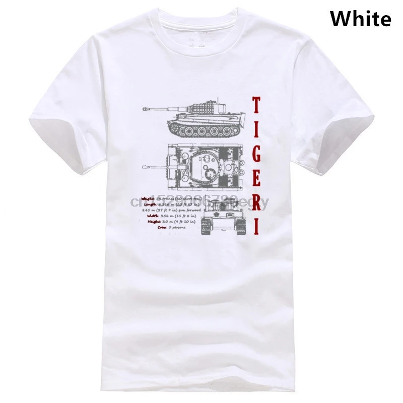 Футболка С Рисунком Тигра 1 синяя лакированная немецкая Армейская Panzer WW2 Wehrmacht 2019