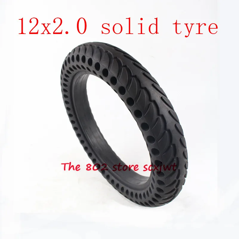 Молния 12*2,0 твердые шины сотовые шины 12x2,0 бескамерные шины детские скутеры велосипедные шины