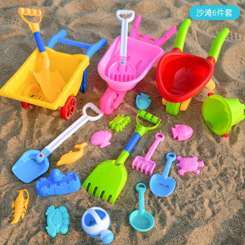  Summer Beach Sand Toys for Kids Baby Kids Tool Set with Table Kinetic Sand Bucket Beach Cart Brinqu