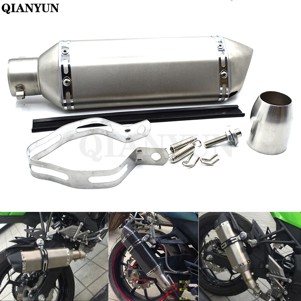 

Free Shipping Universal Motorcycle Modified Scooter Exhaust Muffle pipe FOR Suzuki GSF250 GSF400 GSF600 GSF650 GSF1200 GSF1250