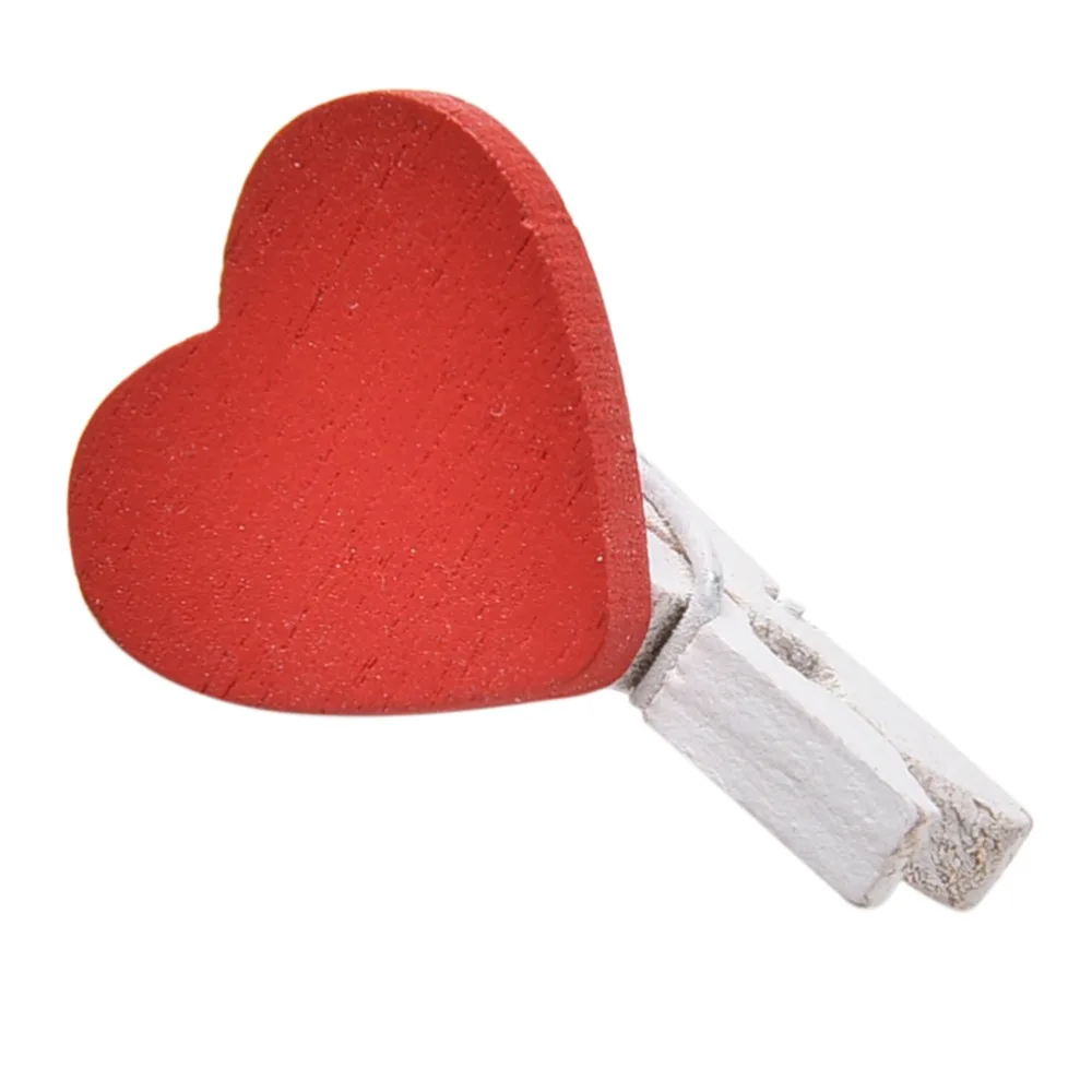 Home Wedding Decoration Mini Heart Love Wooden Clothes Photo Paper Peg Pin Clothespin Craft Postcard Clips wooden clothespin 20pcs/100Pcs/Pack