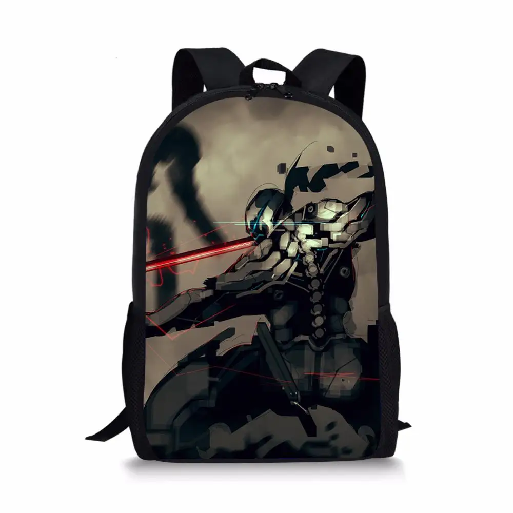 

Custom cool mechanical samurai printed backpack boys and girls backpacks young students school bags travel bags backpacks