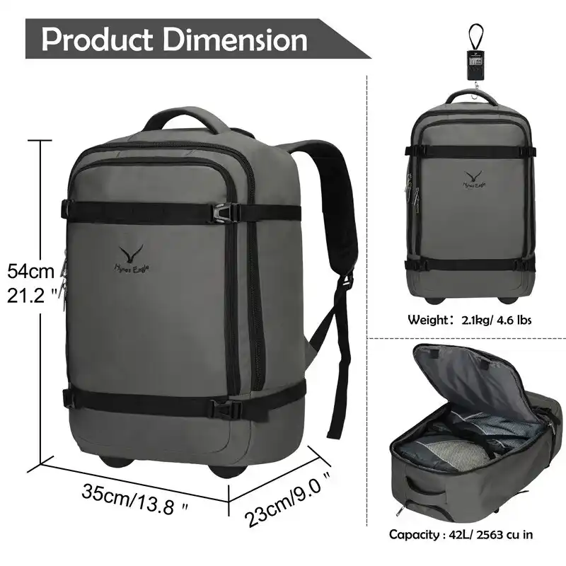 hynes eagle 42l rolling backpack