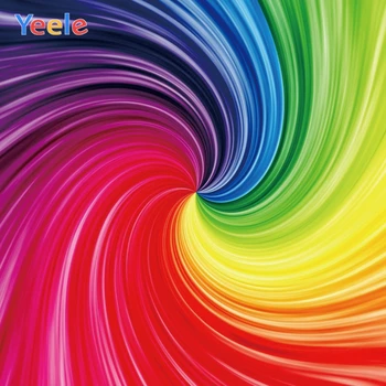 

Yeele Colorful cool spiral pattern Photography Backdrops Customized Party Decoration Photographic Backgrounds For Photo Studio
