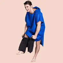 Трансграничной для быстросохнущее пальто-накидка с капюшоном Приморский взрослых юный халат пляжный купальный хорошо впитывают воду, банное Полотенца